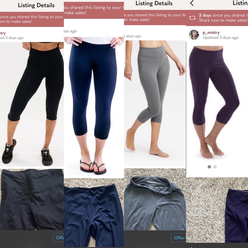 BUNDLE 4 Pairs of Workout Leggings + 1 jean legging FOR FREE